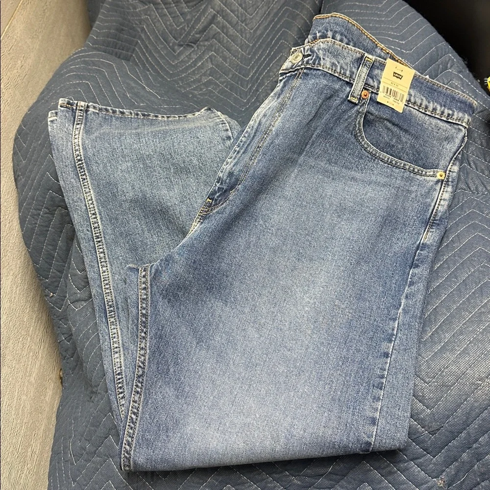 Levi's Men's Blue Jeans light 505 regular 42 / 30 denim - Picture 2 of 8